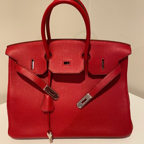 Authentic Hermes Birkin 35 cm. Mint condition! Box, Dustbag, Raincoat, etc incl! - Picture 5 of 15